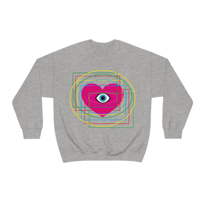 Eye Love in all dimension Crewneck Sweatshirt