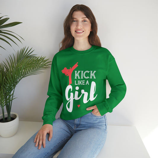 Kick Like A Girl Crewneck Sweatshirt