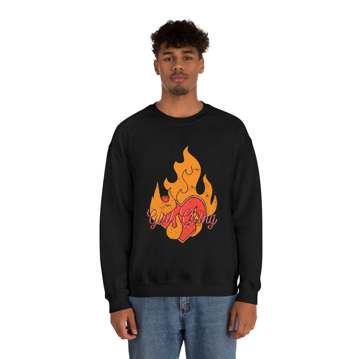 Girl Gang on Fire Crewneck Sweatshirt