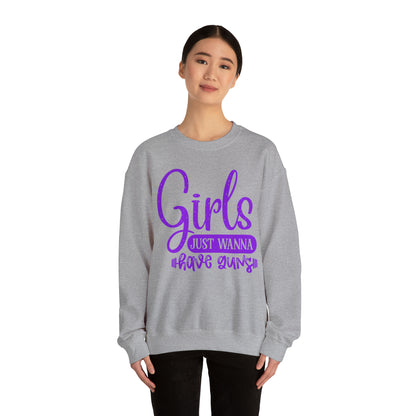 Girls Just Wanna Have Guns Crewneck Sweatshirt