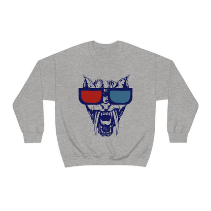 3D Glasses Tiger Crewneck Sweatshirt