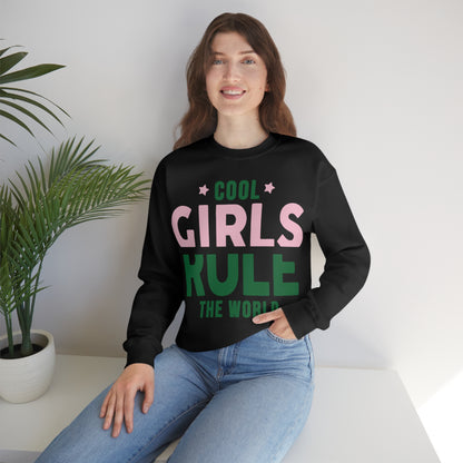 girls rule Crewneck Sweatshirt