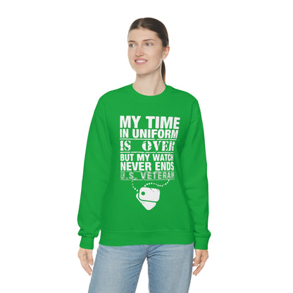 my time in uniform is over Crewneck Sweatshirt