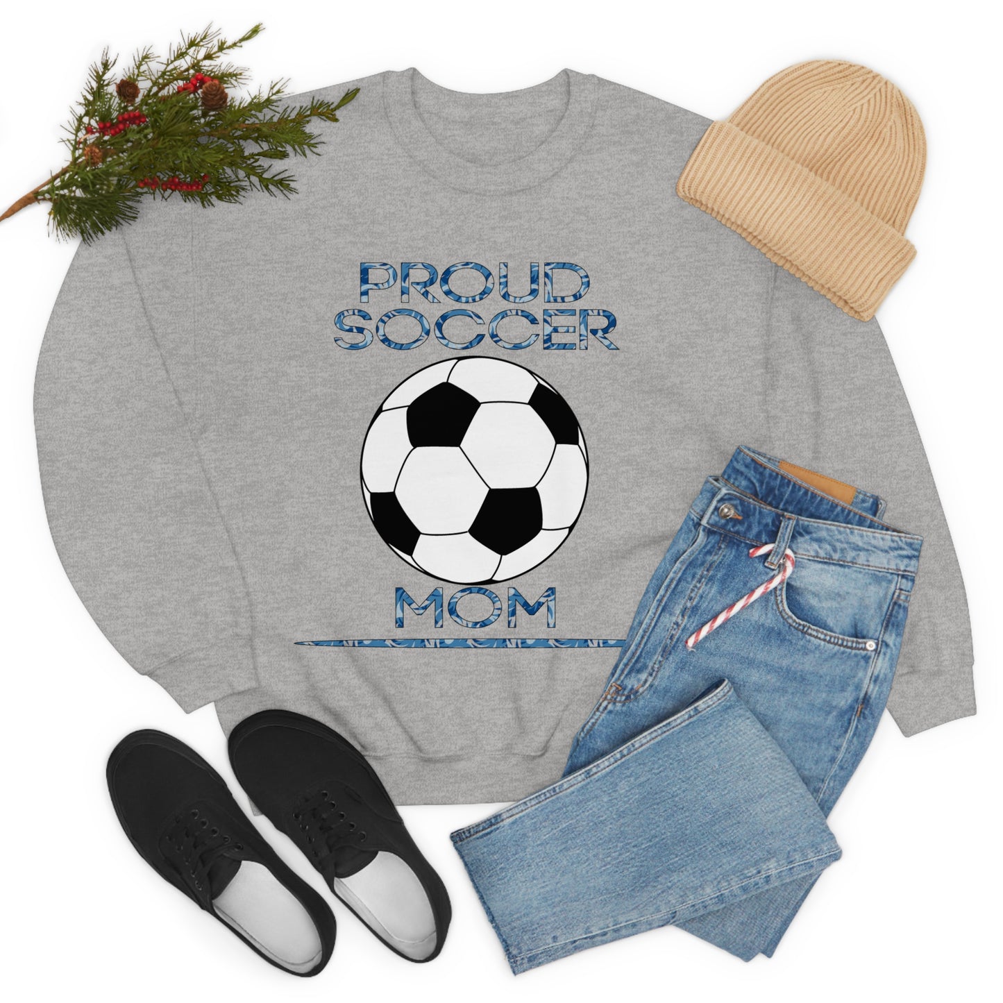 Proud-Soccer mom Crewneck Sweatshirt