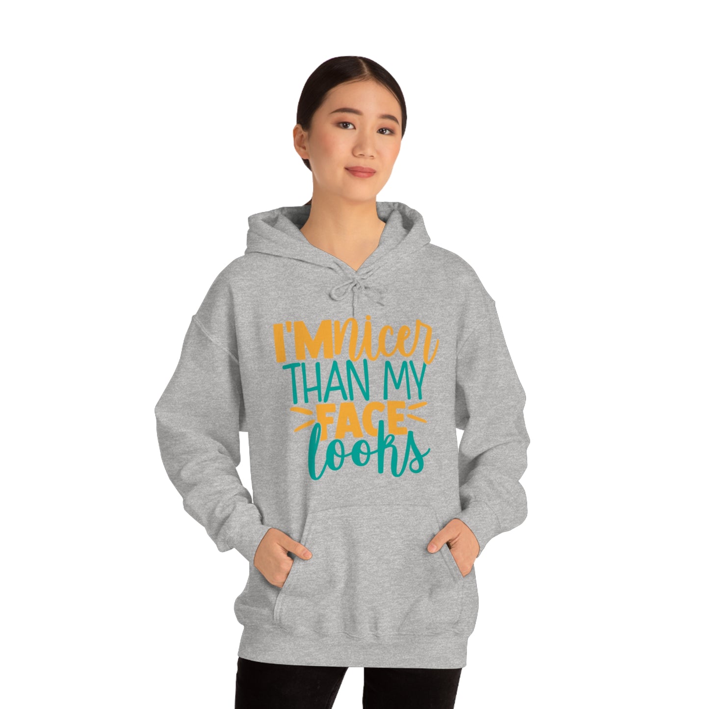 I'm Nicer Than My Face Looks Hoodie