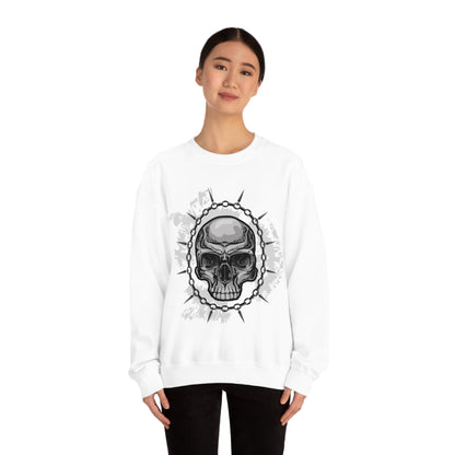 Skull Chain Splatter Crewneck Sweatshirt