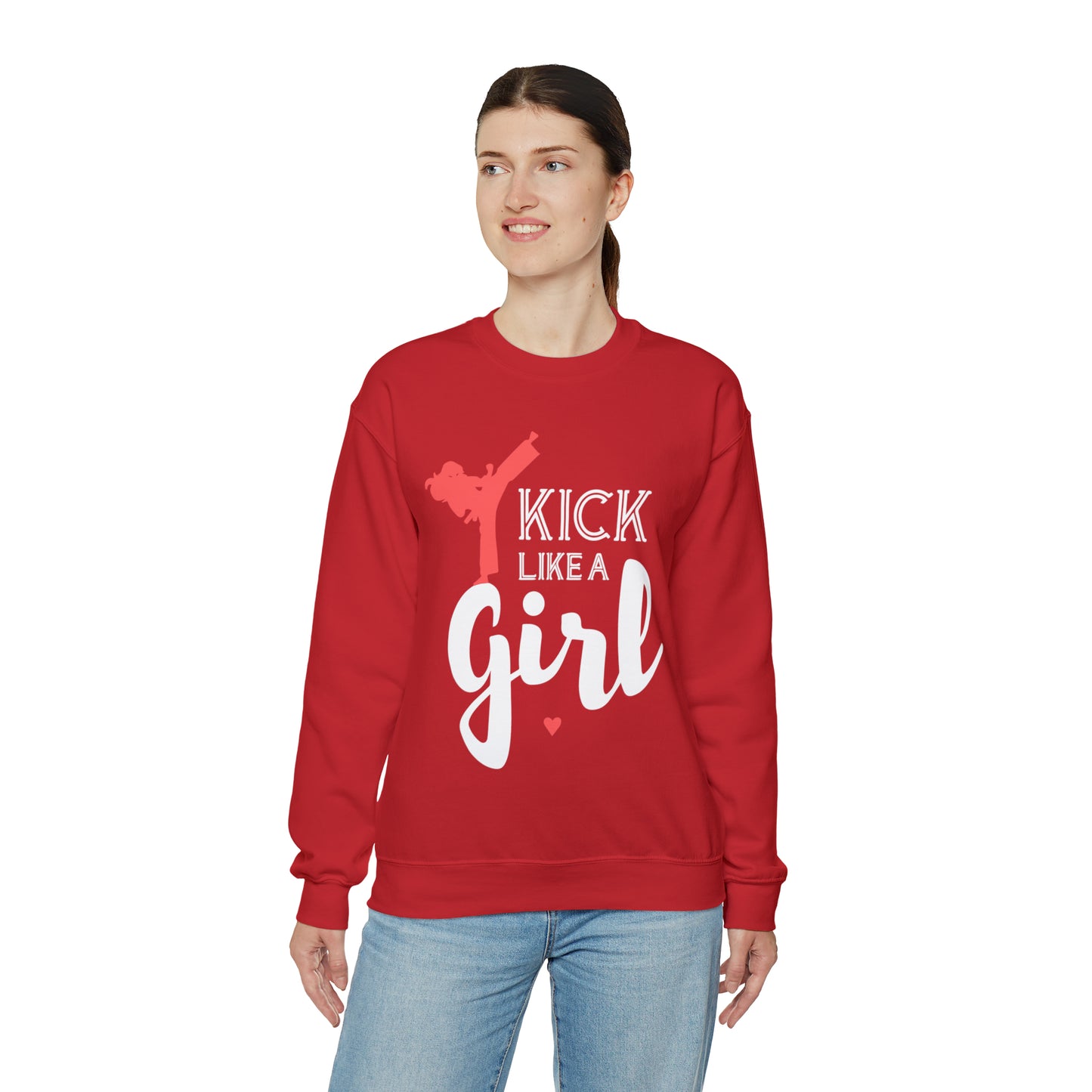 Kick Like A Girl Crewneck Sweatshirt