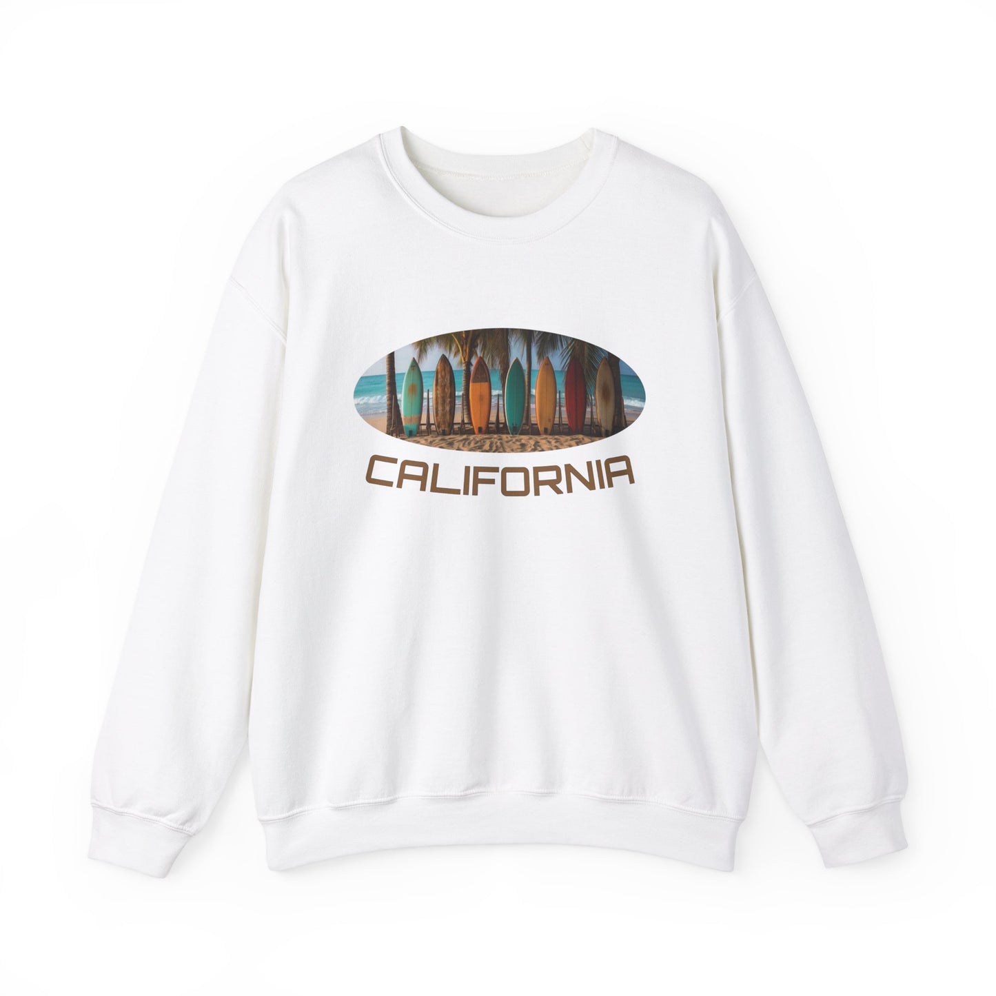 California beautiful surfer beach Crewneck Sweatshirt