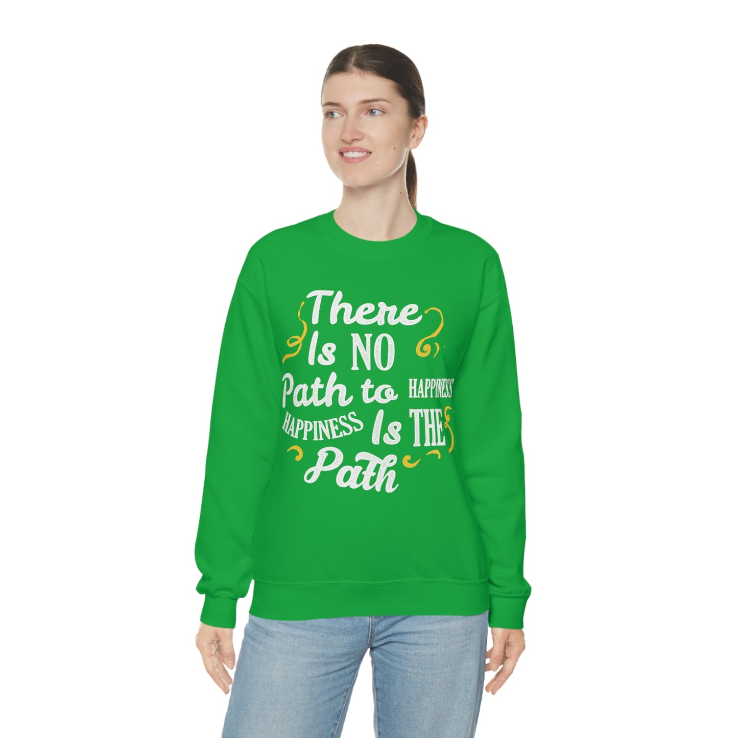 There Is No Path To Happiness Crewneck Sweatshirt