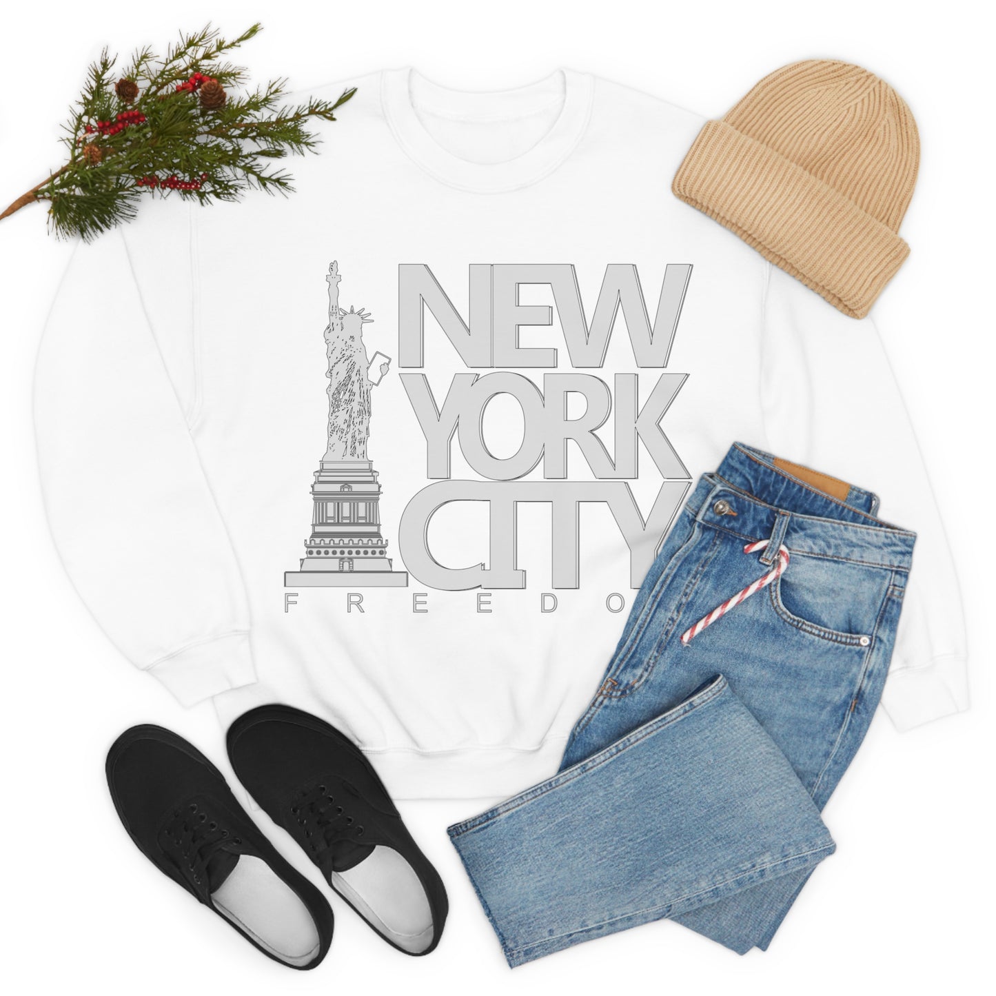 NYC Freedom Tee Crewneck Sweatshirt