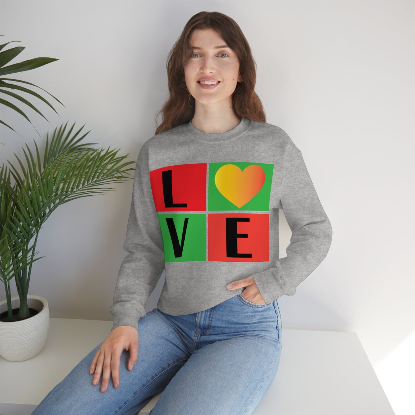 Love Squares Crewneck Sweatshirt