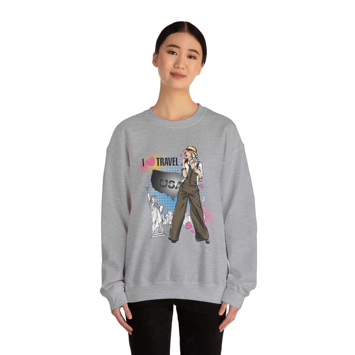 I love to travel Crewneck Sweatshirt