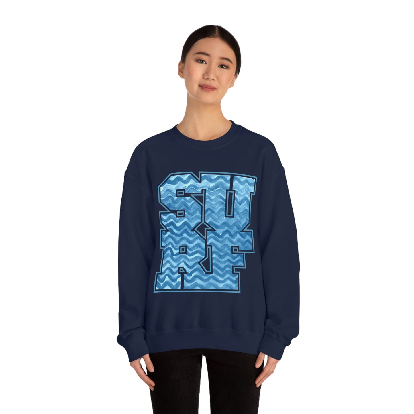 Surf Wavy Crewneck Sweatshirt