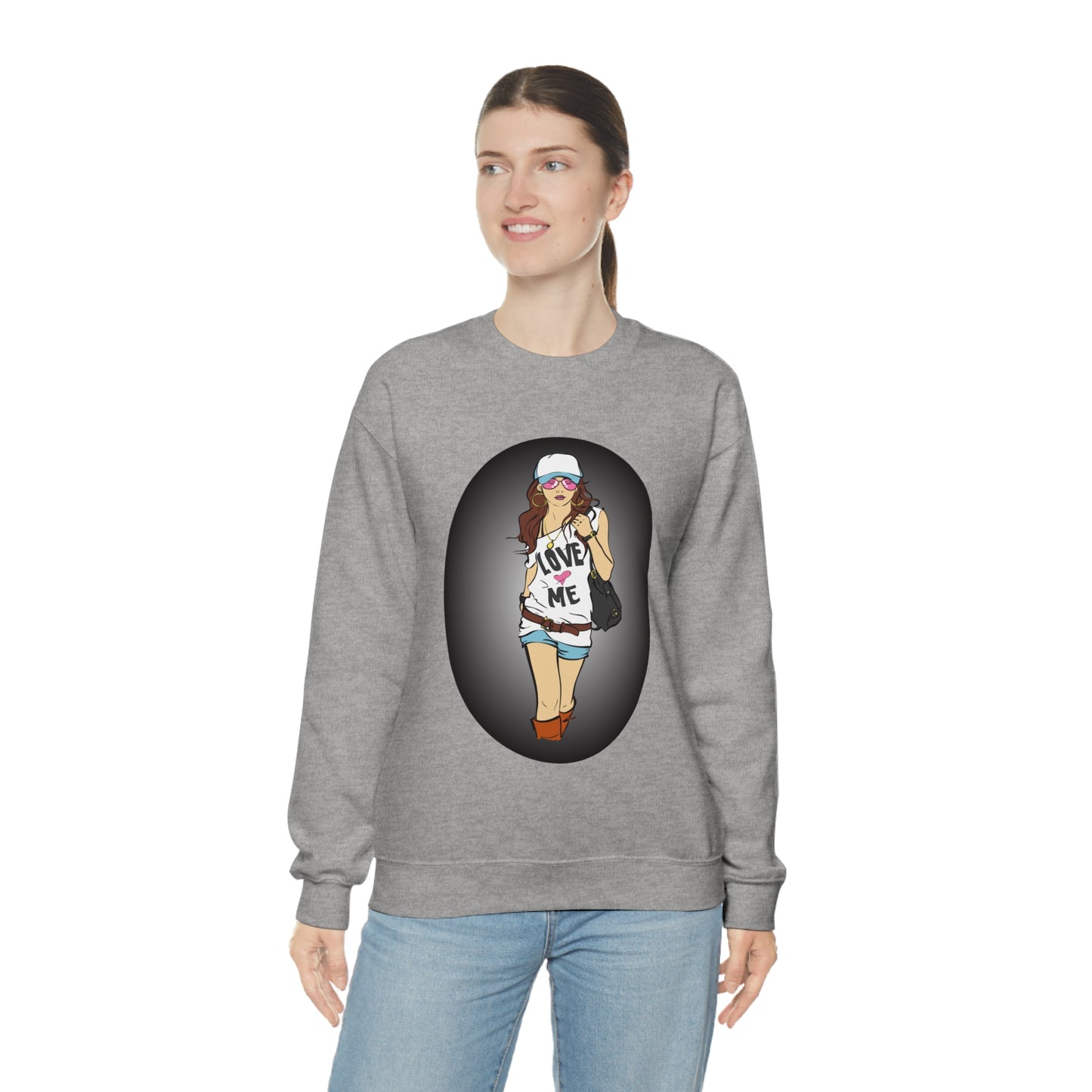 Love Me Lady Crewneck Sweatshirt