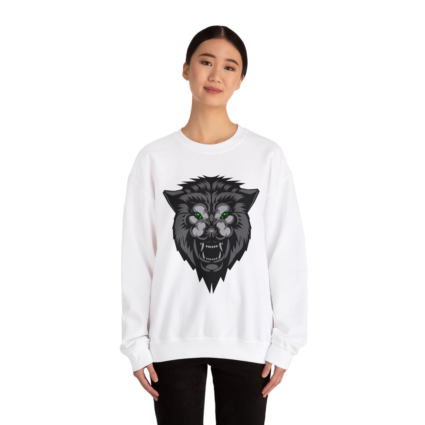 Green eyes wolf Crewneck Sweatshirt