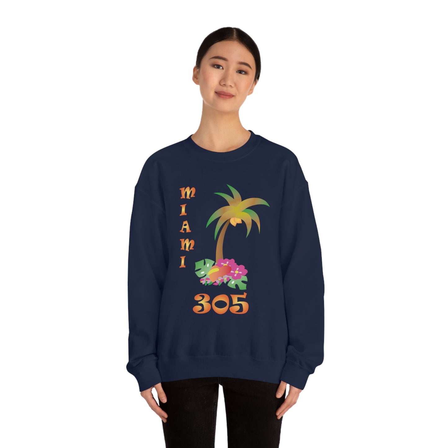 Miami Palm Tree Crewneck Sweatshirt