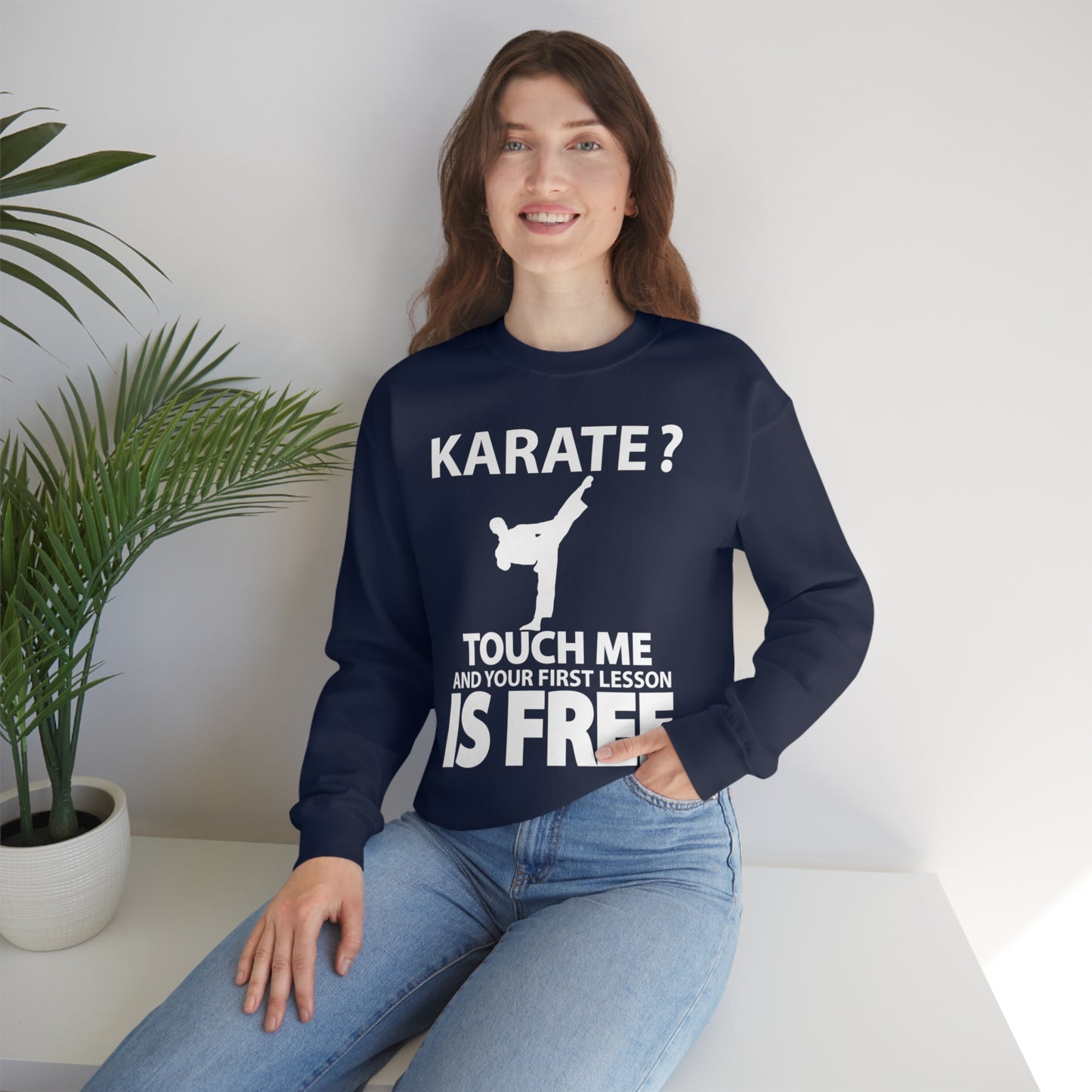 karate first lesson free Crewneck Sweatshirt