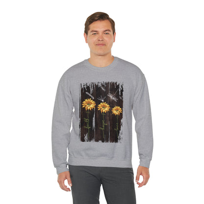 Sunflowers Faith hope love Crewneck Sweatshirt