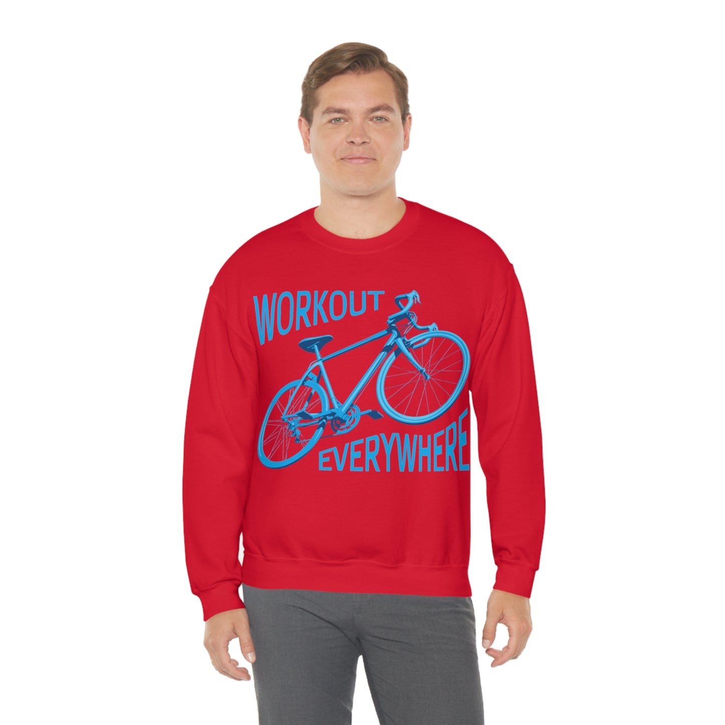 Workout everywhere bike Crewneck Sweatshirt