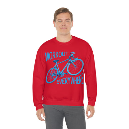 Workout everywhere bike Crewneck Sweatshirt