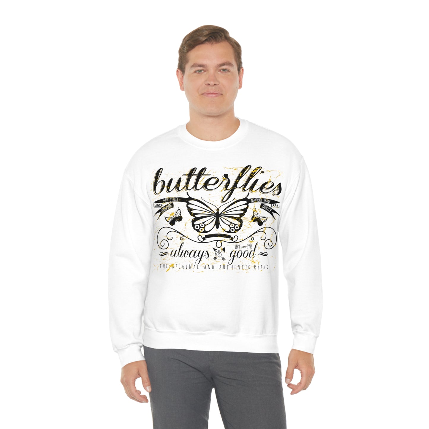 Butterflies Always Good Crewneck Sweatshirt