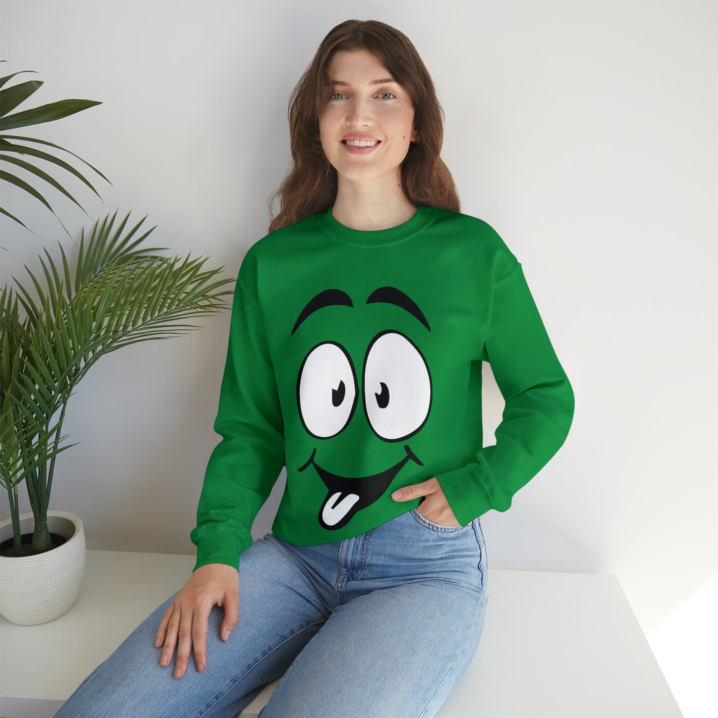 Tongue out face Crewneck Sweatshirt