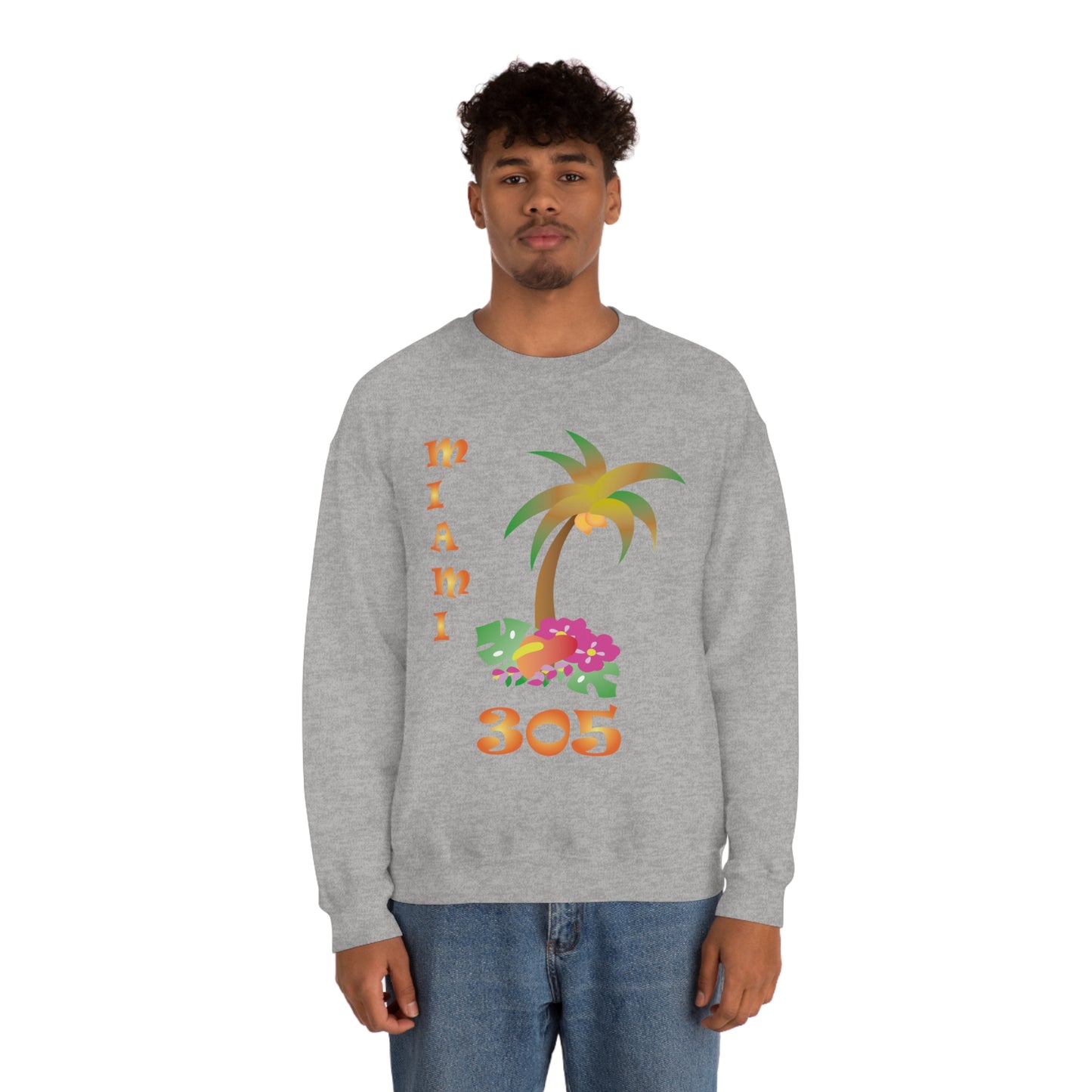 Miami Palm Tree Crewneck Sweatshirt