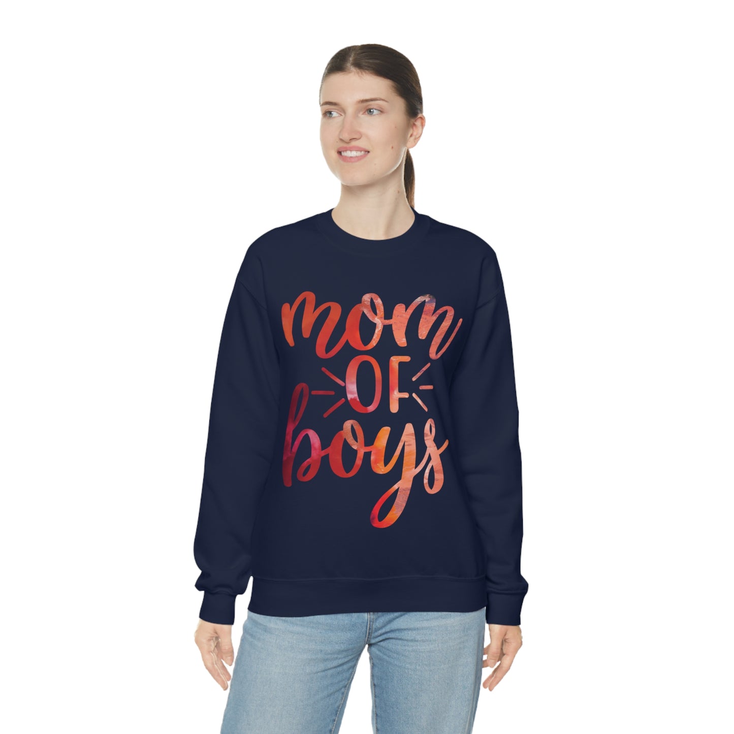 mom of boys Crewneck Sweatshirt