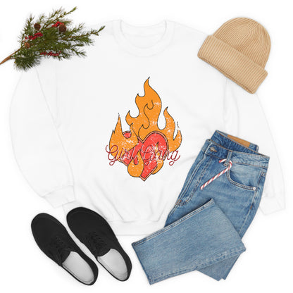 Girl Gang on Fire Crewneck Sweatshirt