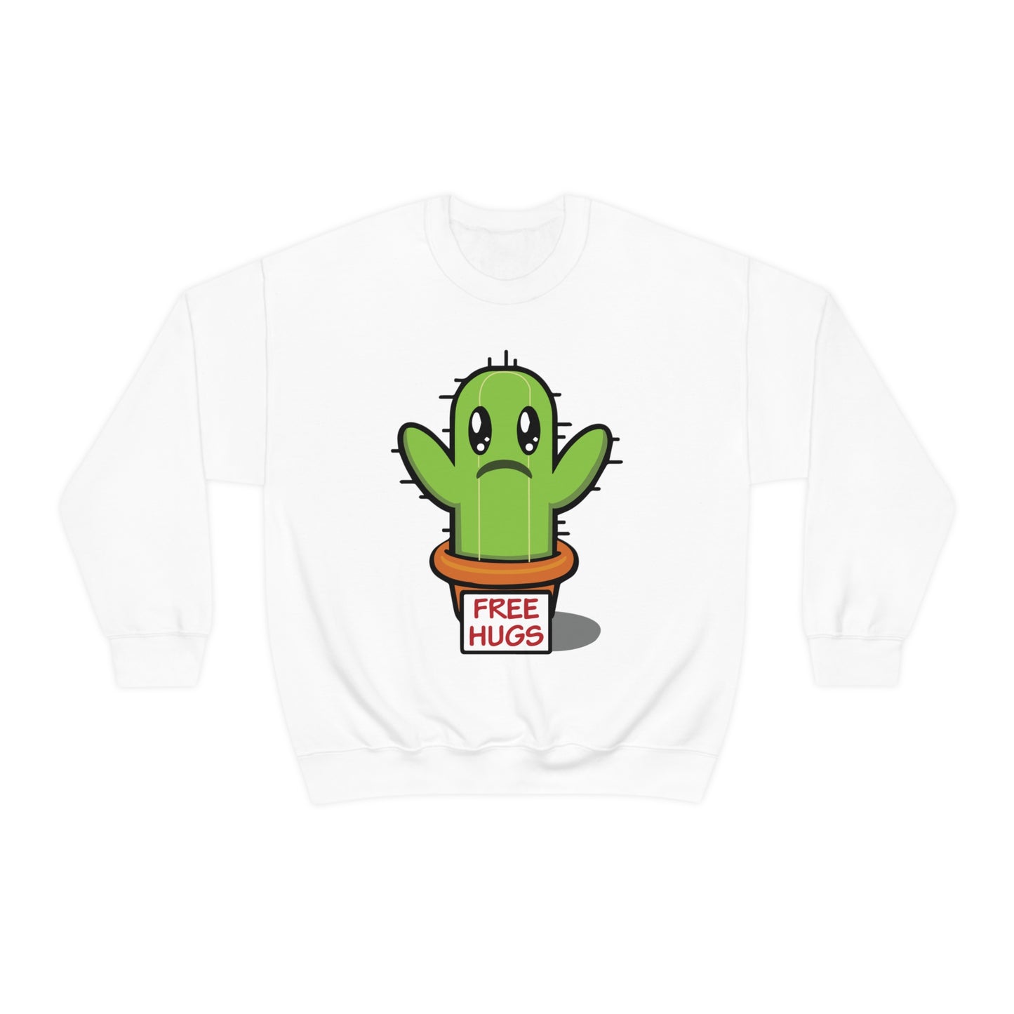 Free hugs sad cactus Crewneck Sweatshirt