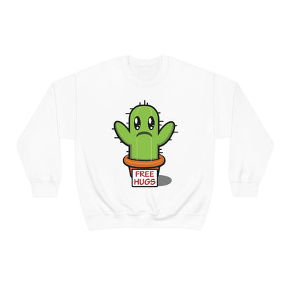 Free hugs sad cactus Crewneck Sweatshirt