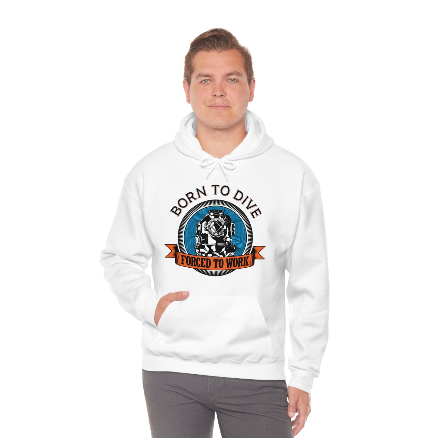 Born to dive force to work Hoodie