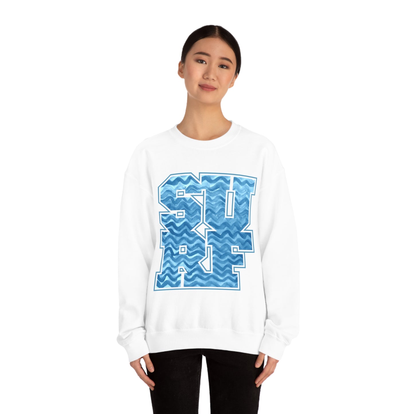 Surf Wavy Crewneck Sweatshirt