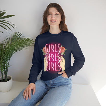 Girls Girls Girls Crewneck Sweatshirt