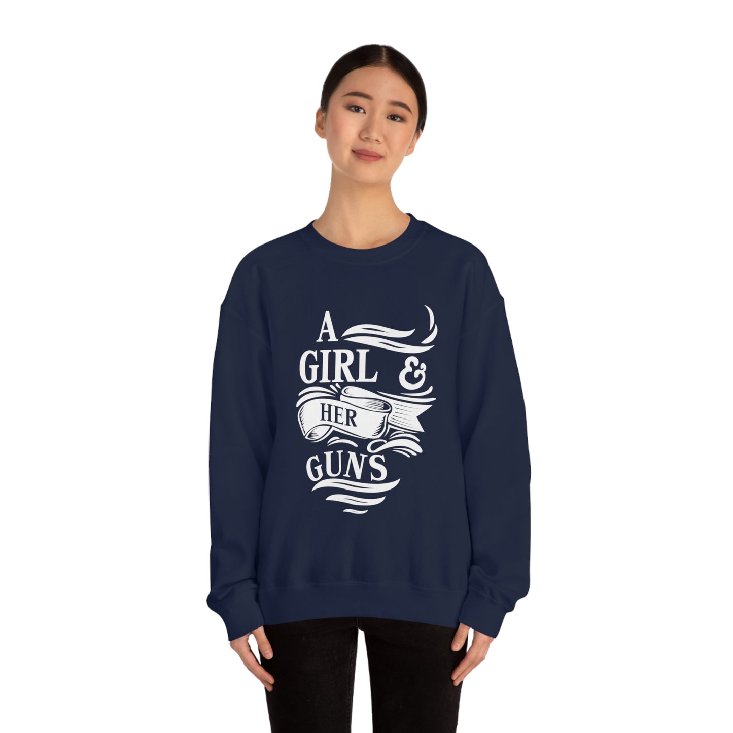 A Girl and Her Guns Crewneck Sweatshirt