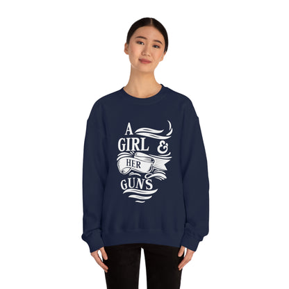 A Girl and Her Guns Crewneck Sweatshirt