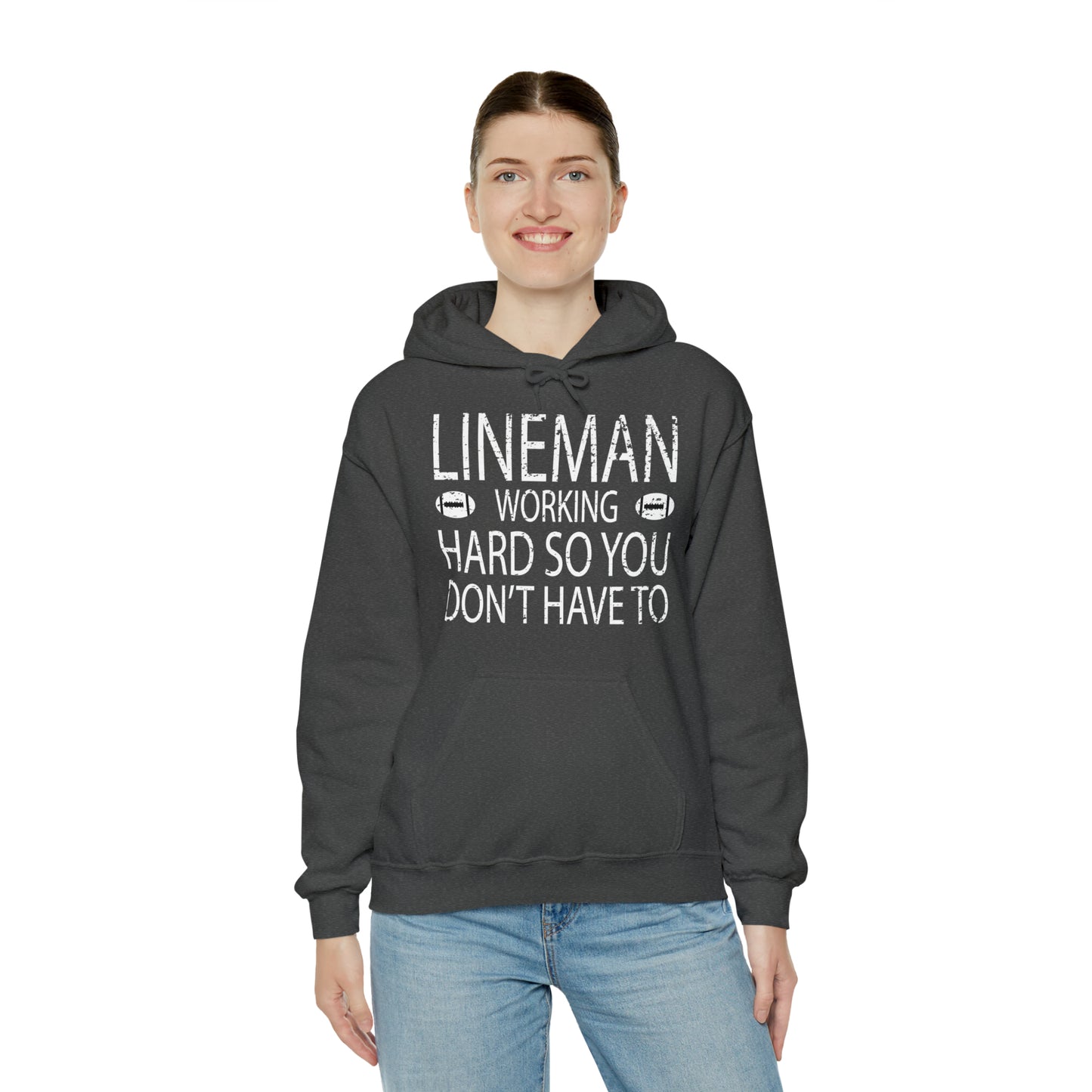 Lineman working hard Hoodie