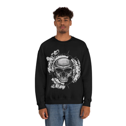 Skull Chain Splatter Crewneck Sweatshirt