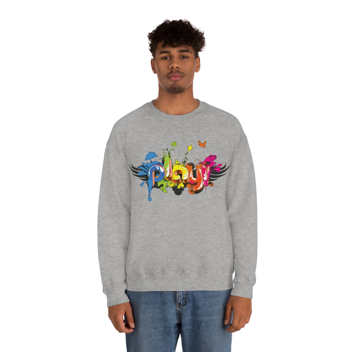 Play colorful graffiti Crewneck Sweatshirt