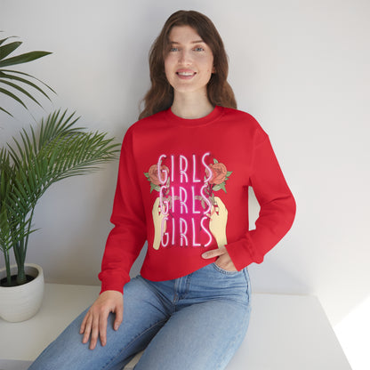 Girls Girls Girls Crewneck Sweatshirt