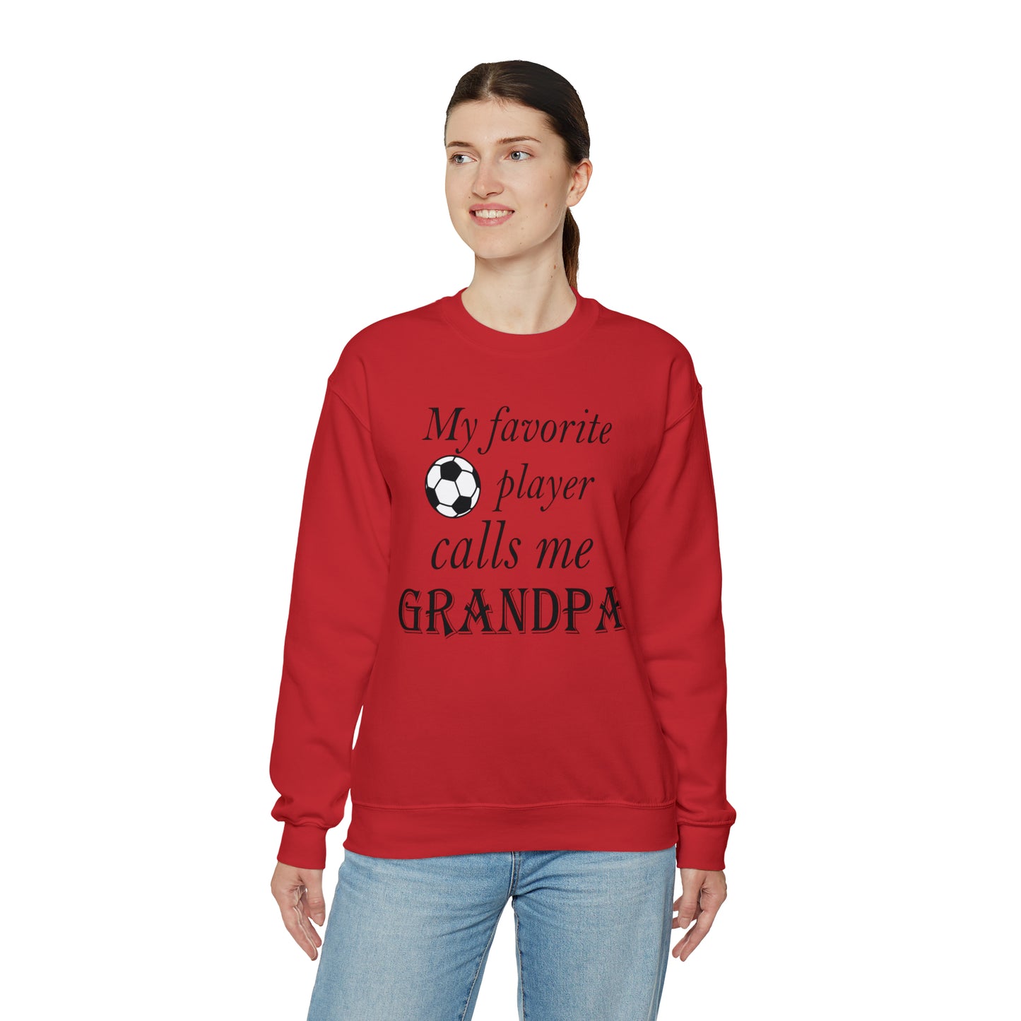 Grandpa Favorite Soccer Player Crewneck Sweatshirt