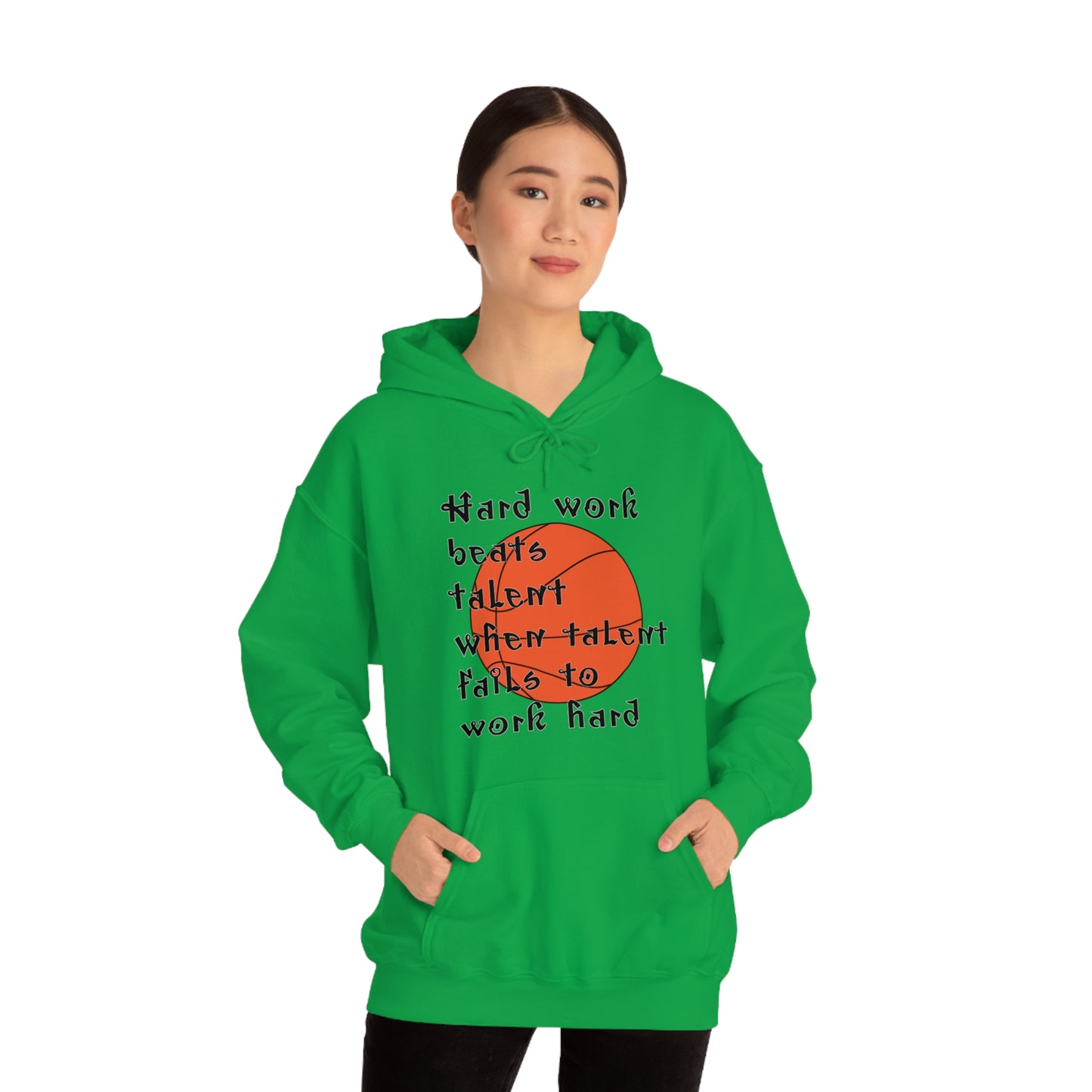 Hard work beats talent _ Basketball Hoodie