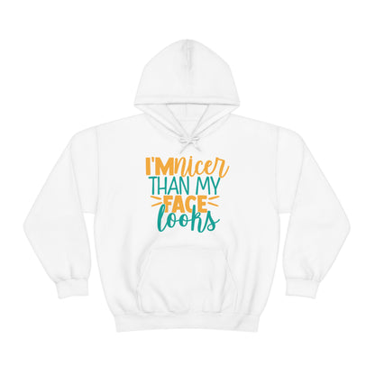 I'm Nicer Than My Face Looks Hoodie