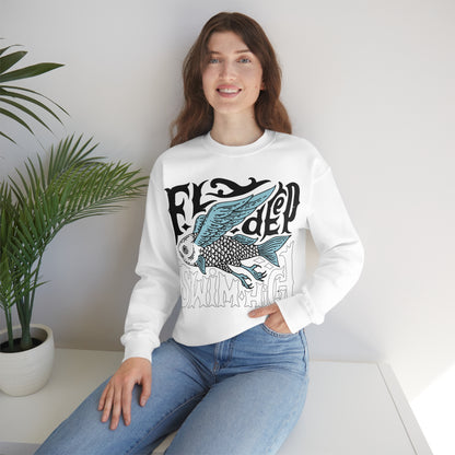 Fly deep swim high Crewneck Sweatshirt