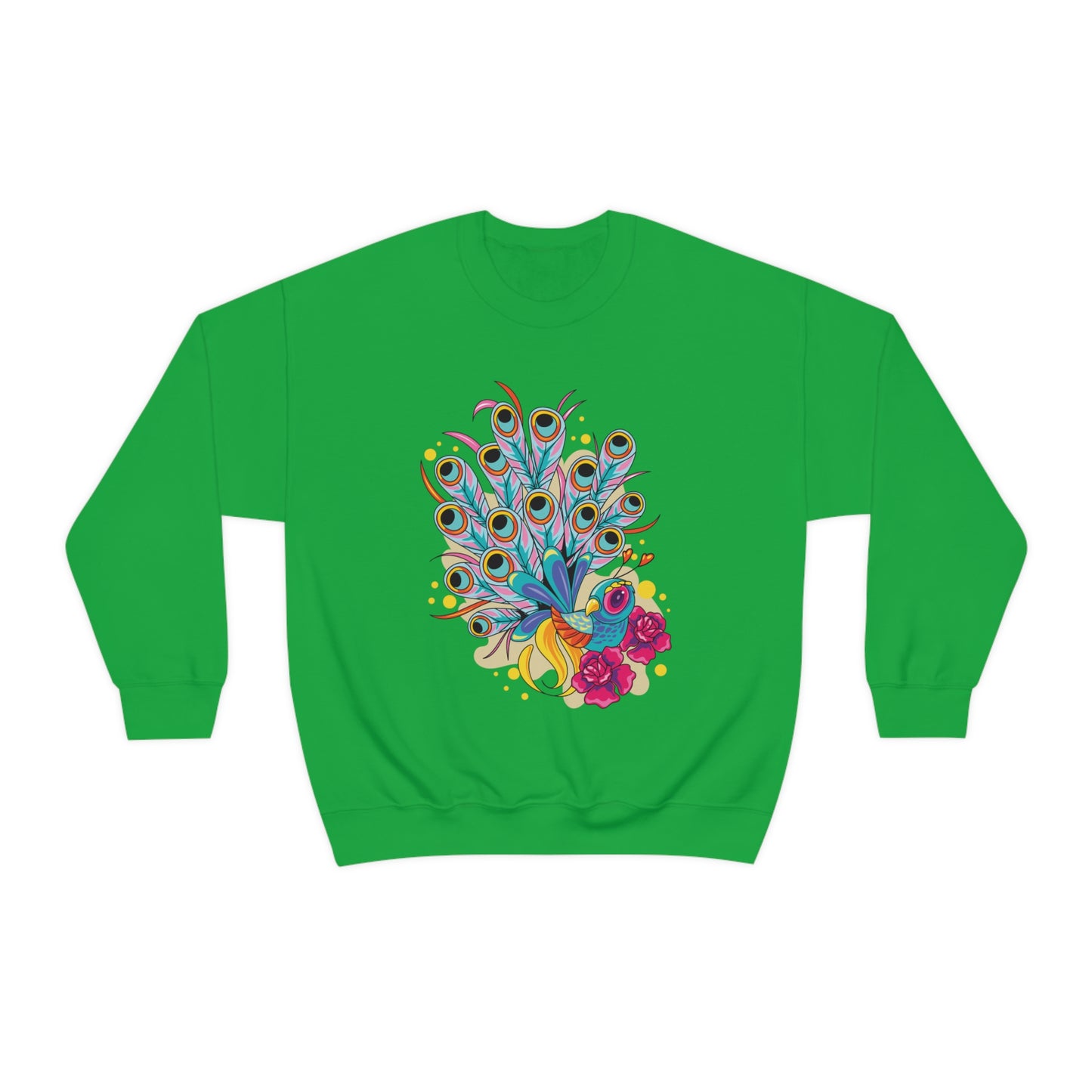 Colorful Peacock Crewneck Sweatshirt