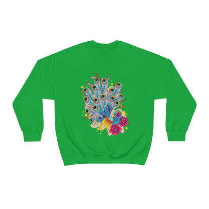 Colorful Peacock Crewneck Sweatshirt