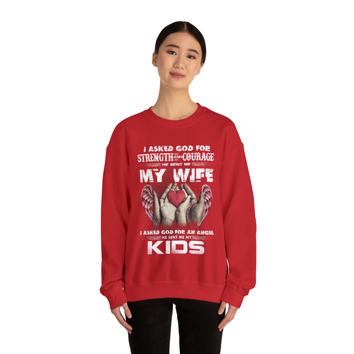 My wife and kids Crewneck Sweatshirt