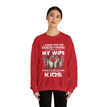 My wife and kids Crewneck Sweatshirt