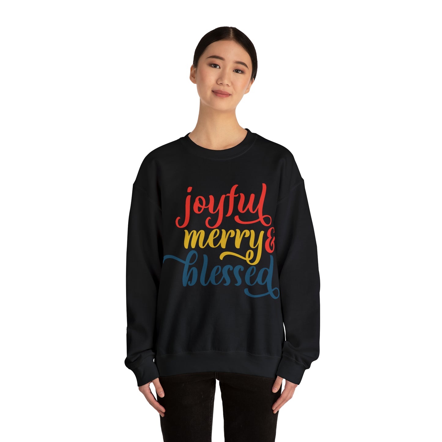 Joyful-Merry-blessed Christmas Crewneck Sweatshirt