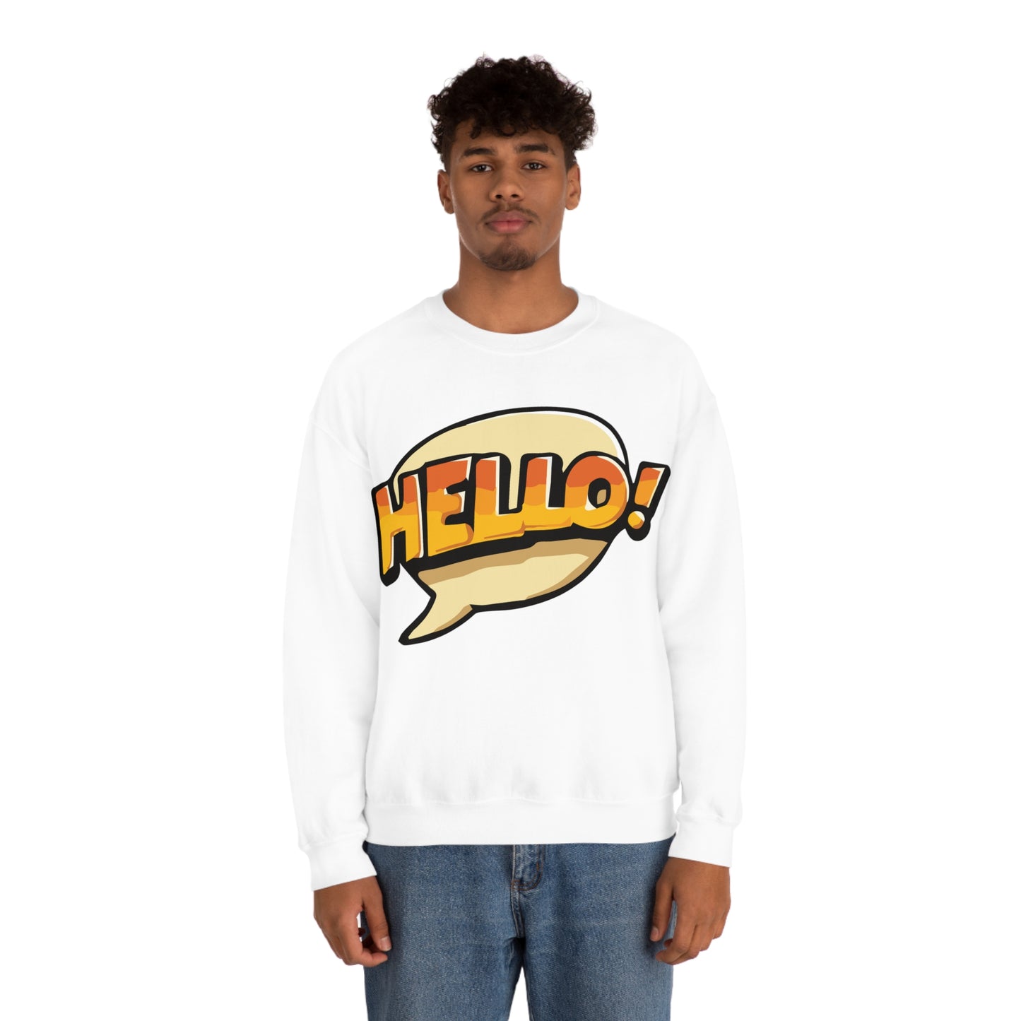 Hello! colorful Crewneck Sweatshirt